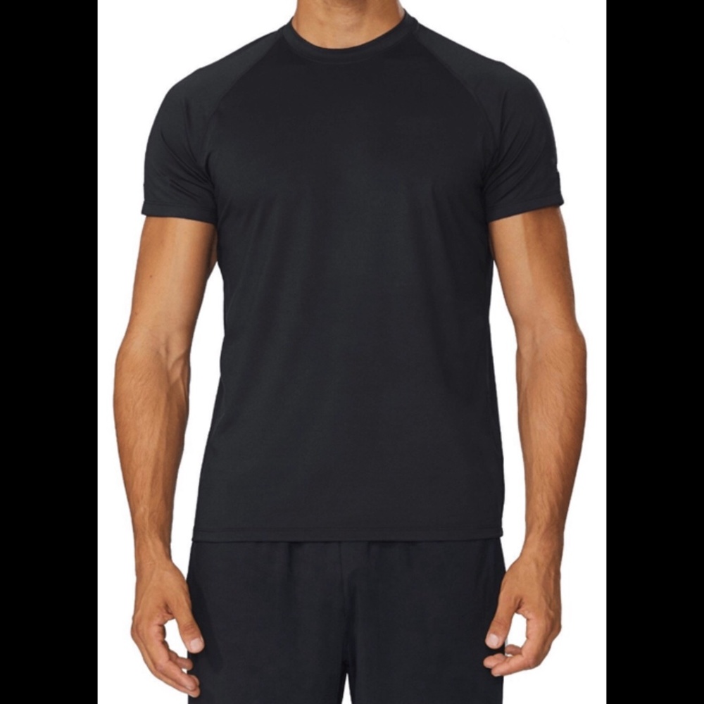 Alive Qwick Dry Active Athletic Fit Crewneck T-Shirt-Black